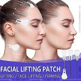 Pegatinas de estiramiento facial, parches de estiramiento de estiramiento facial de 60 piezas, cinta de estiramiento facial en V, cara delgada, reducir arrugas