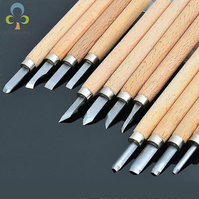 12pcs/8pcs/6pcs Professional Wood Carving Chisel  Hand Tool Set compatible with Basic Detailed Carving Woodworkers Gouges GYH