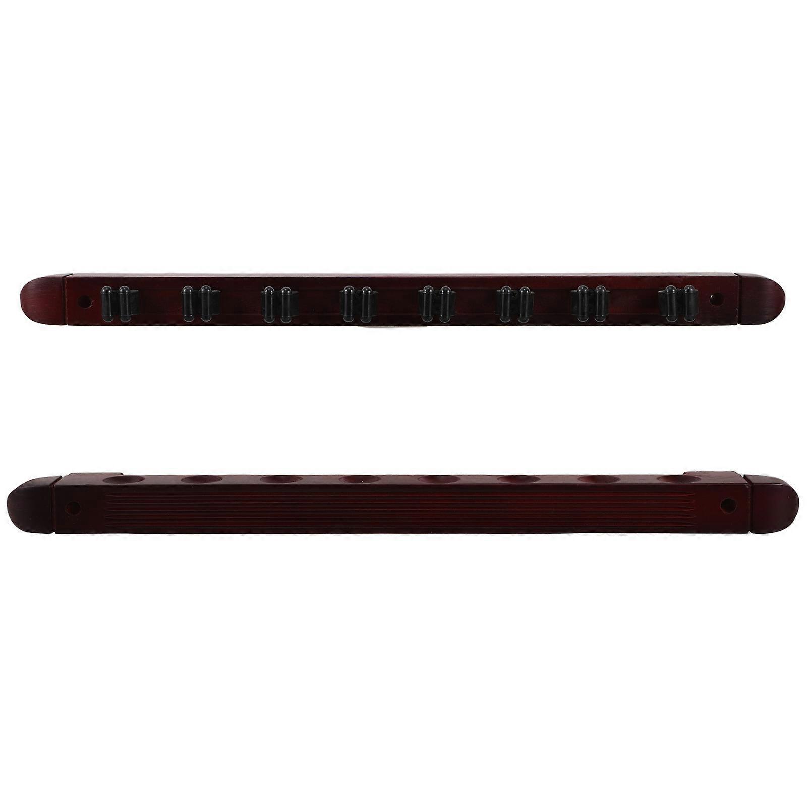 Pool Cue Rack Solid Wood Holder for Wall Mount 3Sets 8 Cues Storage