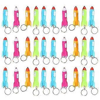 30pcs Creative Rocket Head Keychains, Handbag & Key Pendants
