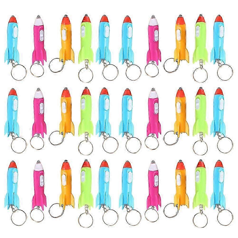 30pcs Creative Rocket Head Keychains, Handbag & Key Pendants