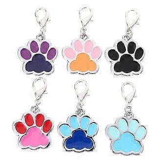 6pcs Zinc Alloy Dog Cat ID Tag Pet Identity Tag Cat Collar Accessory Pet Charms