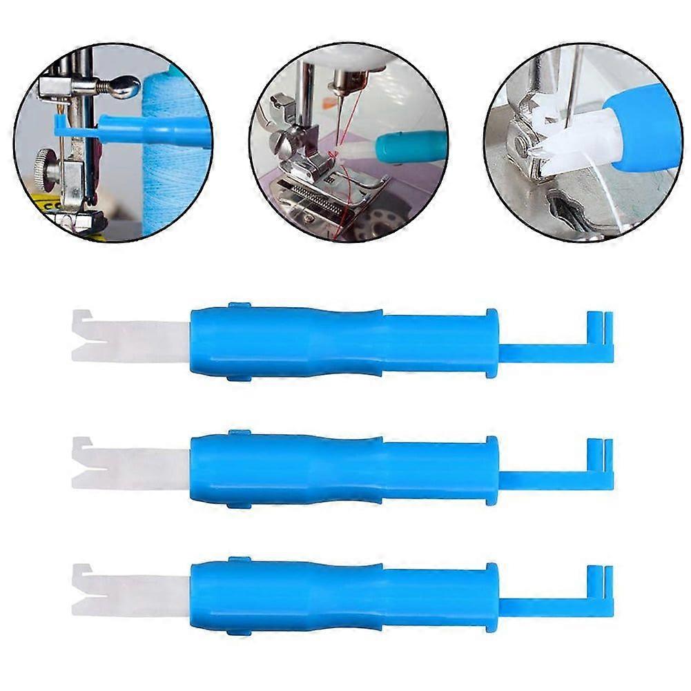 3 Pack Automatic Needle Threader for Sewing Machines, Easy Threading Tool for Elderly with Poor Eyesight, Plastic