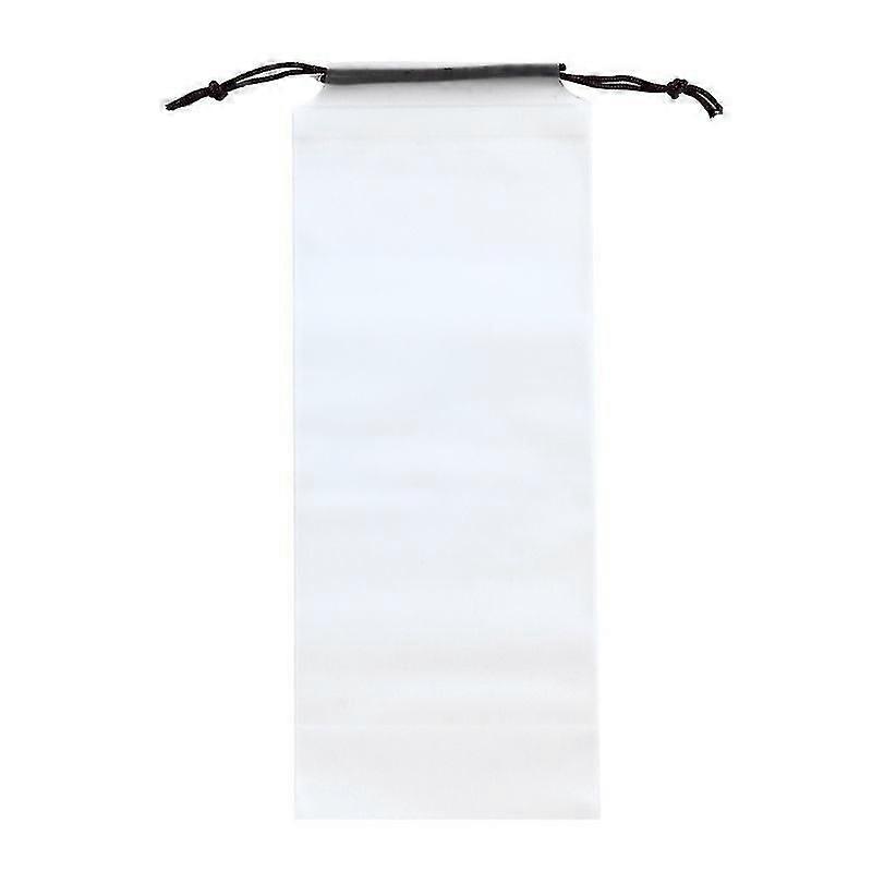 Matte Translucent Plastic Drawstring Umbrella Storage Organizer Bag. (white)(1pcs)