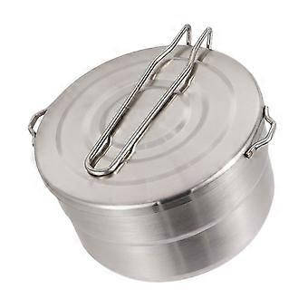 Camping Cookware Set 304 Stainless Steel Pot with Foldable Handle for Outdoor Hiking and Picnic