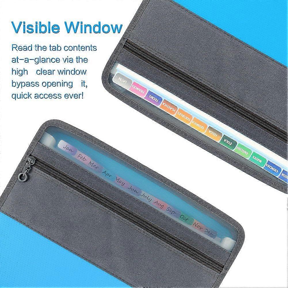 Expandable Document Pockets 13 Pockets, A4 Document Organizer with Zipper