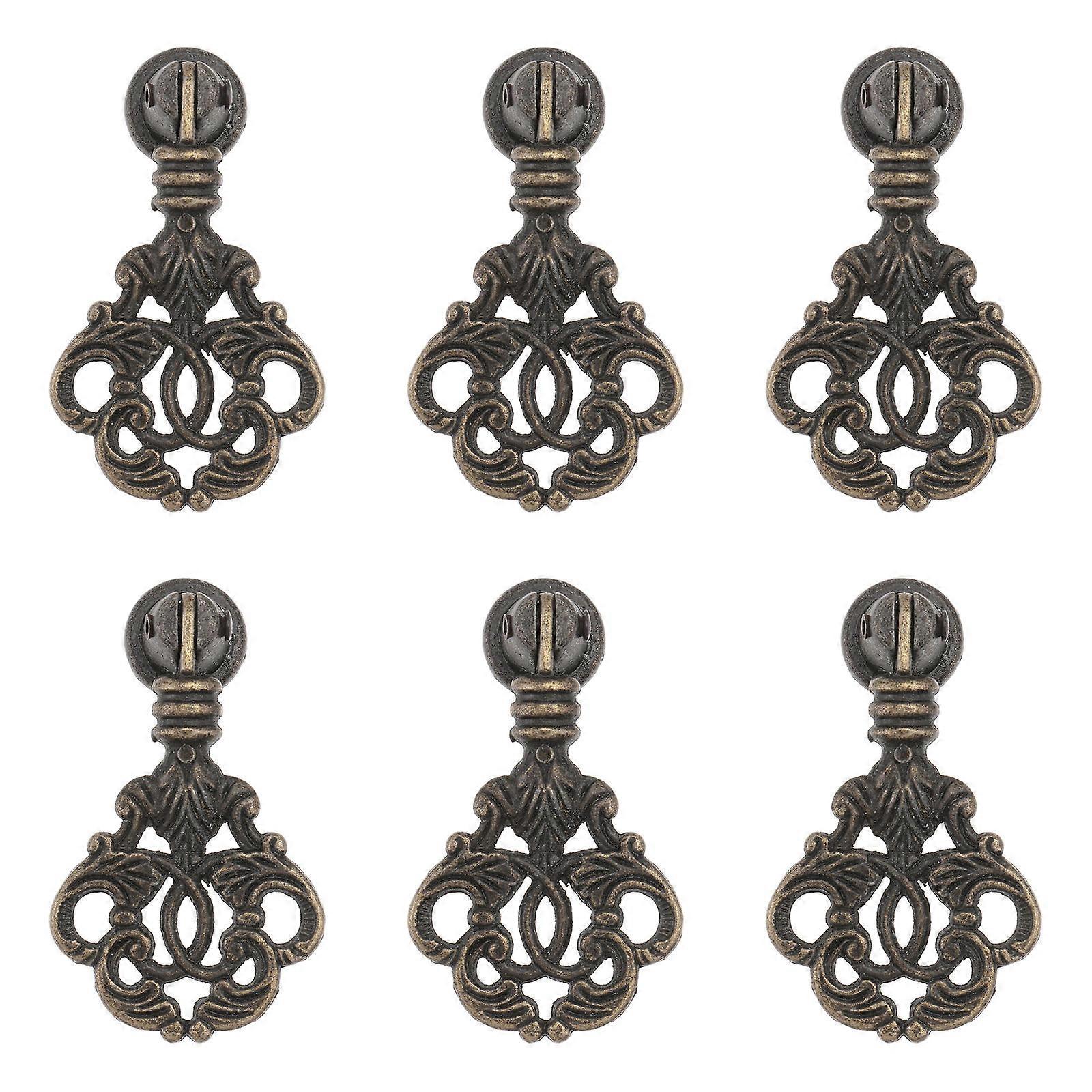 6 Pcs Vintage Drawer Pulls Antique Dresser Knobs Decorative Knob Drawer Pulls Knobs Wardrobe Knob