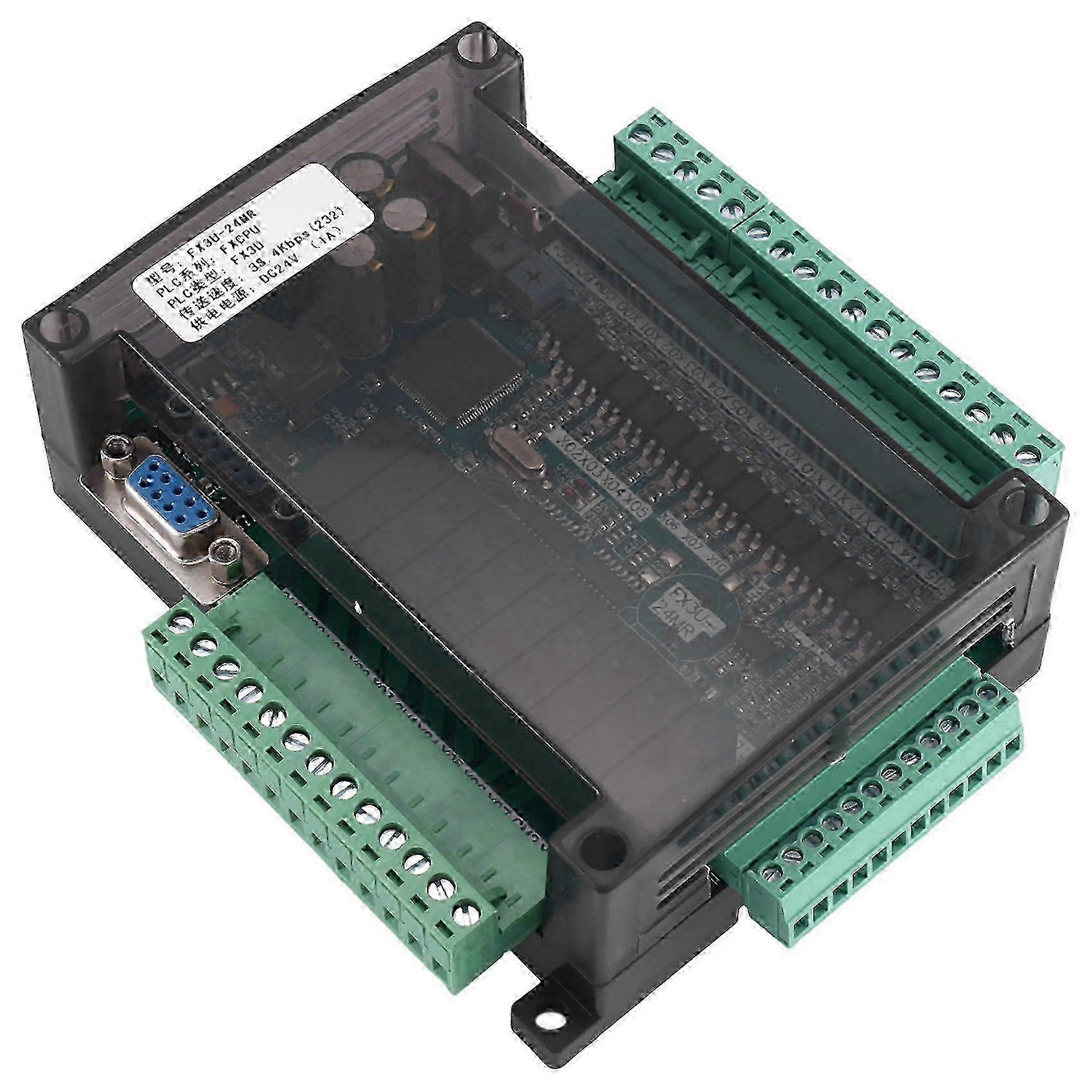 PLC Industrial Control Board FX3U-24MR with Shell, Programmable Logic Controller