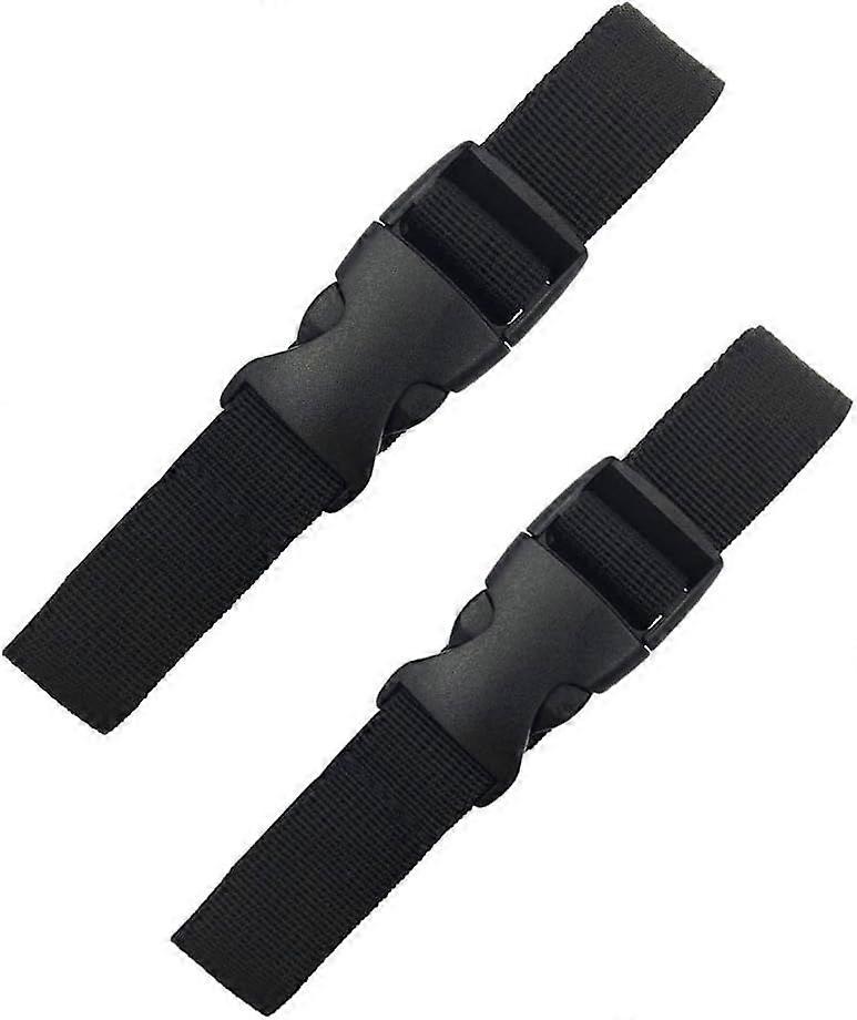 2-Pack 13ft Black Nylon Utility Straps with Quick Release Buckle