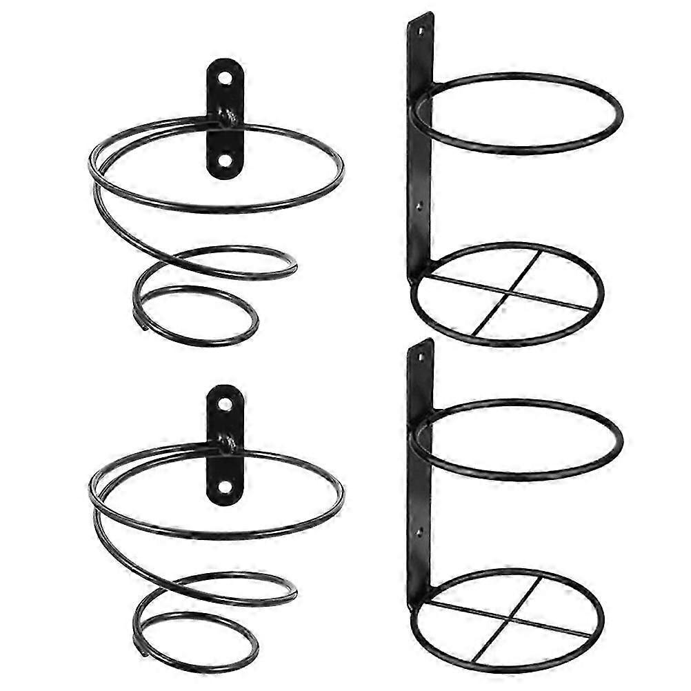 Single Rack Wall Mounted for Storage Use 8Pcs Black Metal