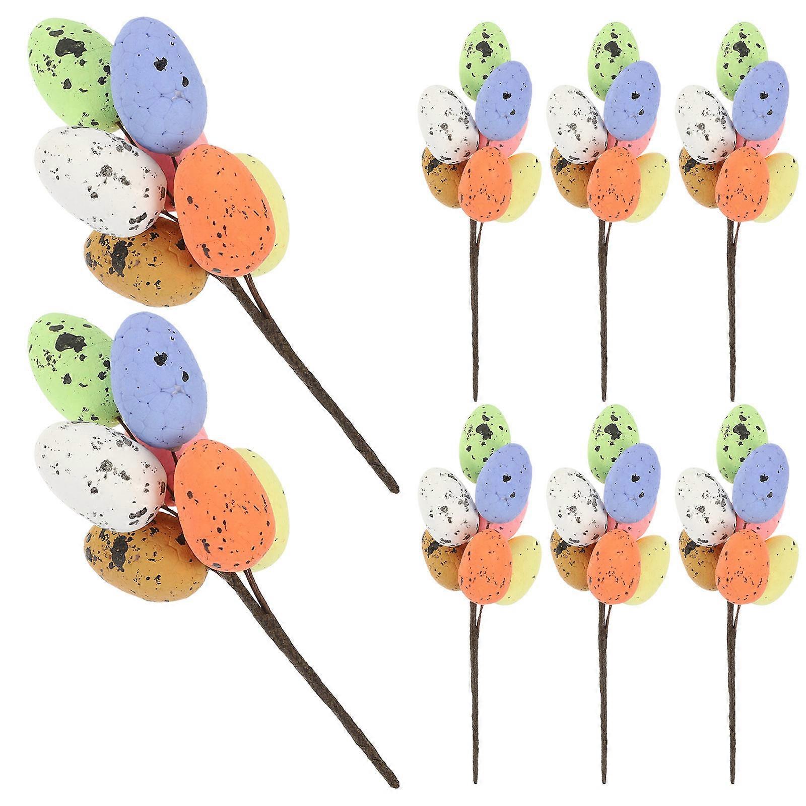 8Pcs Easter Egg Tree Branches Spotted Egg Branches Decor DIY Crafts Egg