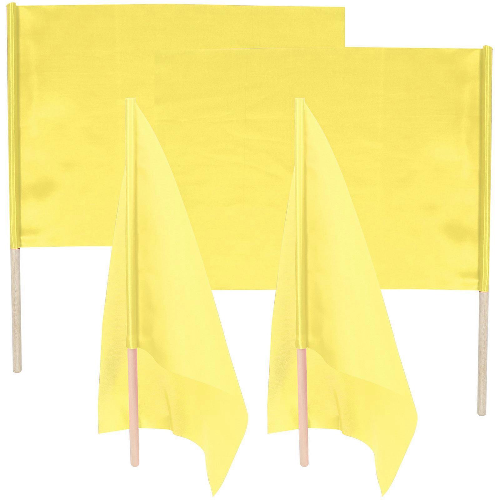 4pcs Referee Flag Command Flags Race Conducting Flags Hand Flags Match Referee Flag
