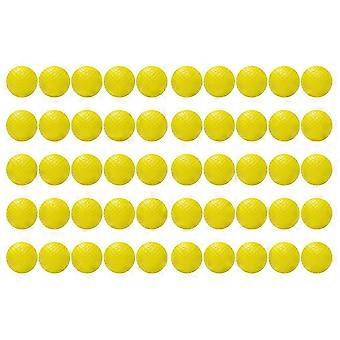 50 Pack Practice Golf Balls 42mm Soft PU Realistic Feel Limited Flight Yellow