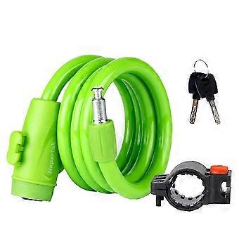 Bike Bicycle Lock Anti Theft Plastic Wire Cable Locks Safety Bike Accessory(green)YMQX)