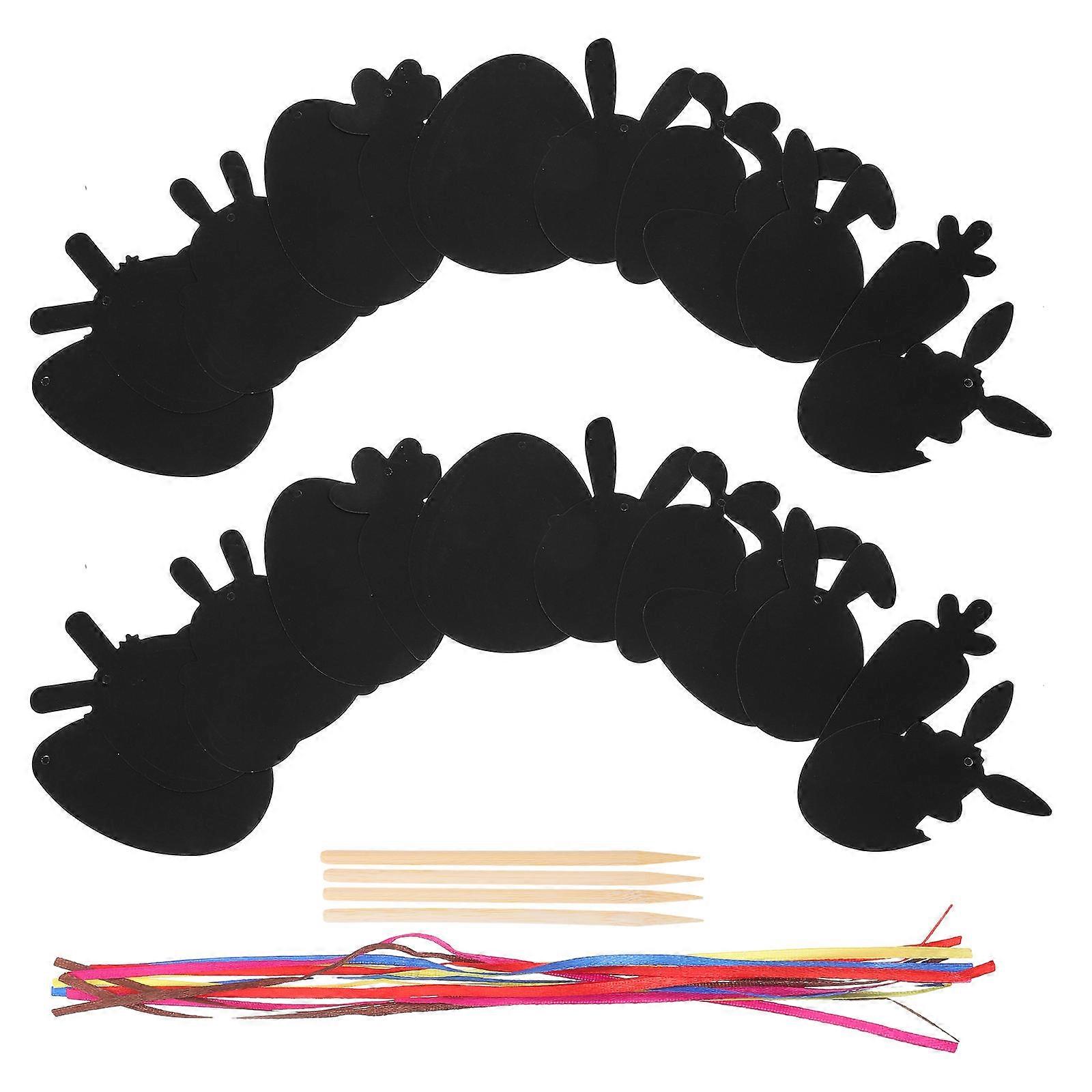 Creative Easter Scratch Paper Set for Kids 10Sets Bunny and Carrot