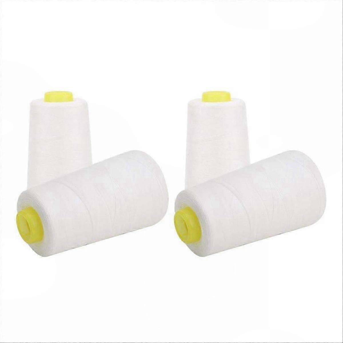 Sewing Thread, White Polyester, All-Purpose for General Fabric & Sewing