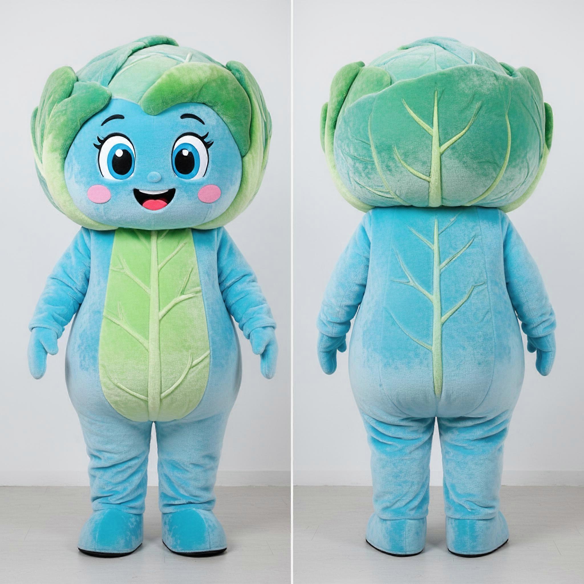 MASTICOT Sky Blue Rounded Cabbage Mascot
