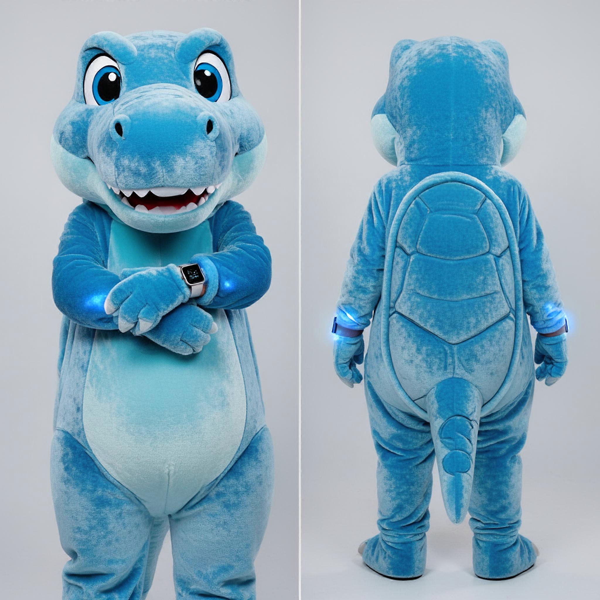 MASTICOT Sky Blue Towering T Rex Mascot