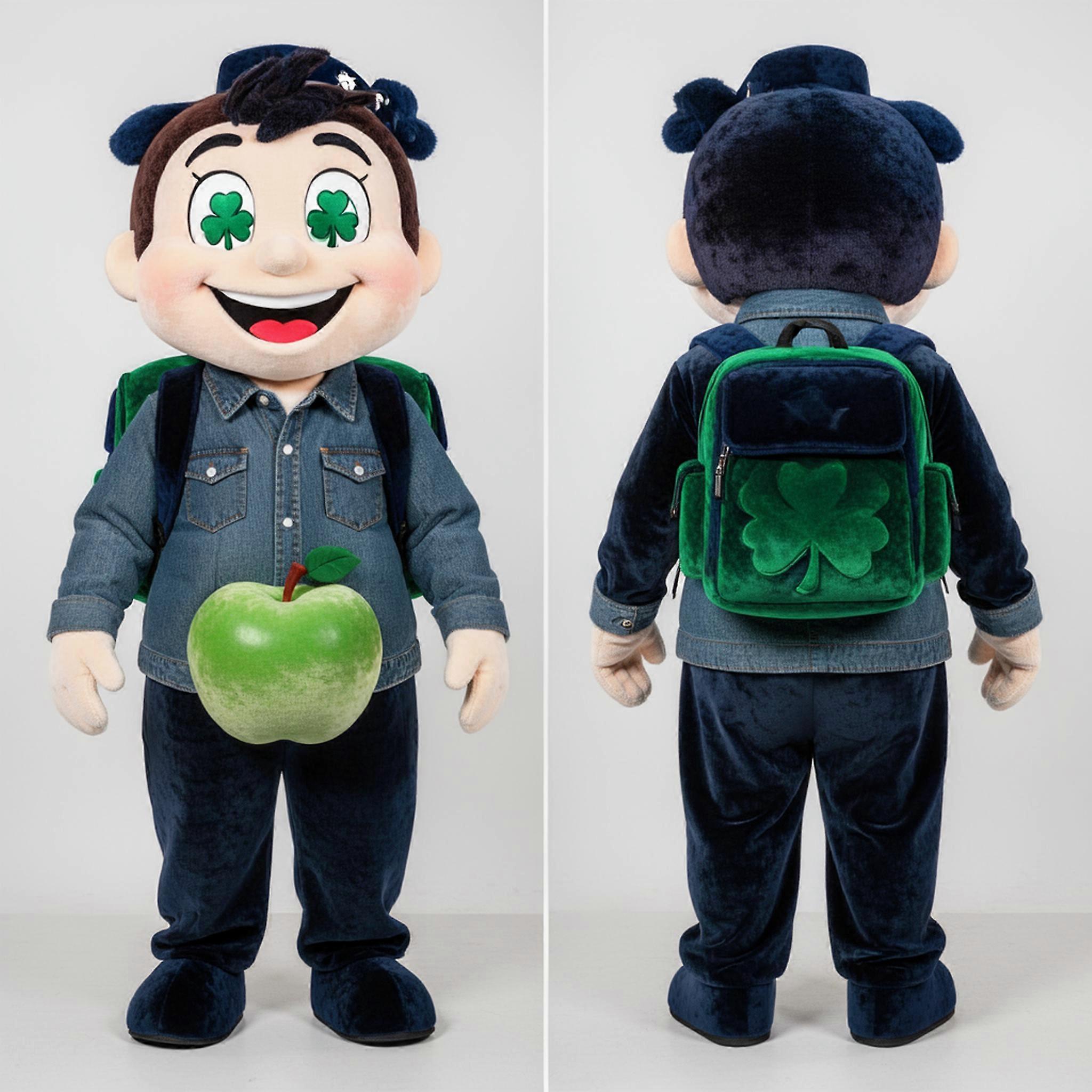 MASTICOT Navy Velvety Irish Dancer Mascot