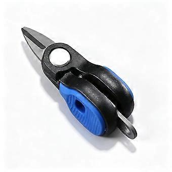 Bärbar rostfri stålbetesax Fiskelina och PE-lina Serrated Blade Mini Fiskesax