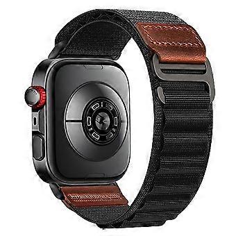 Nylon Watch Strap Compatible For Huawei Watch Fit 5 / Fit 5 Pro / Fit 4 / Fit 4 Pro / Fit 3 Vintage Leather Tag Alpine Loop Band