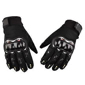 Gants de moto Écran tactile Hard Knuckle Powersports Racing Gants pour l’alpinisme Cyclisme Aérobic Noir