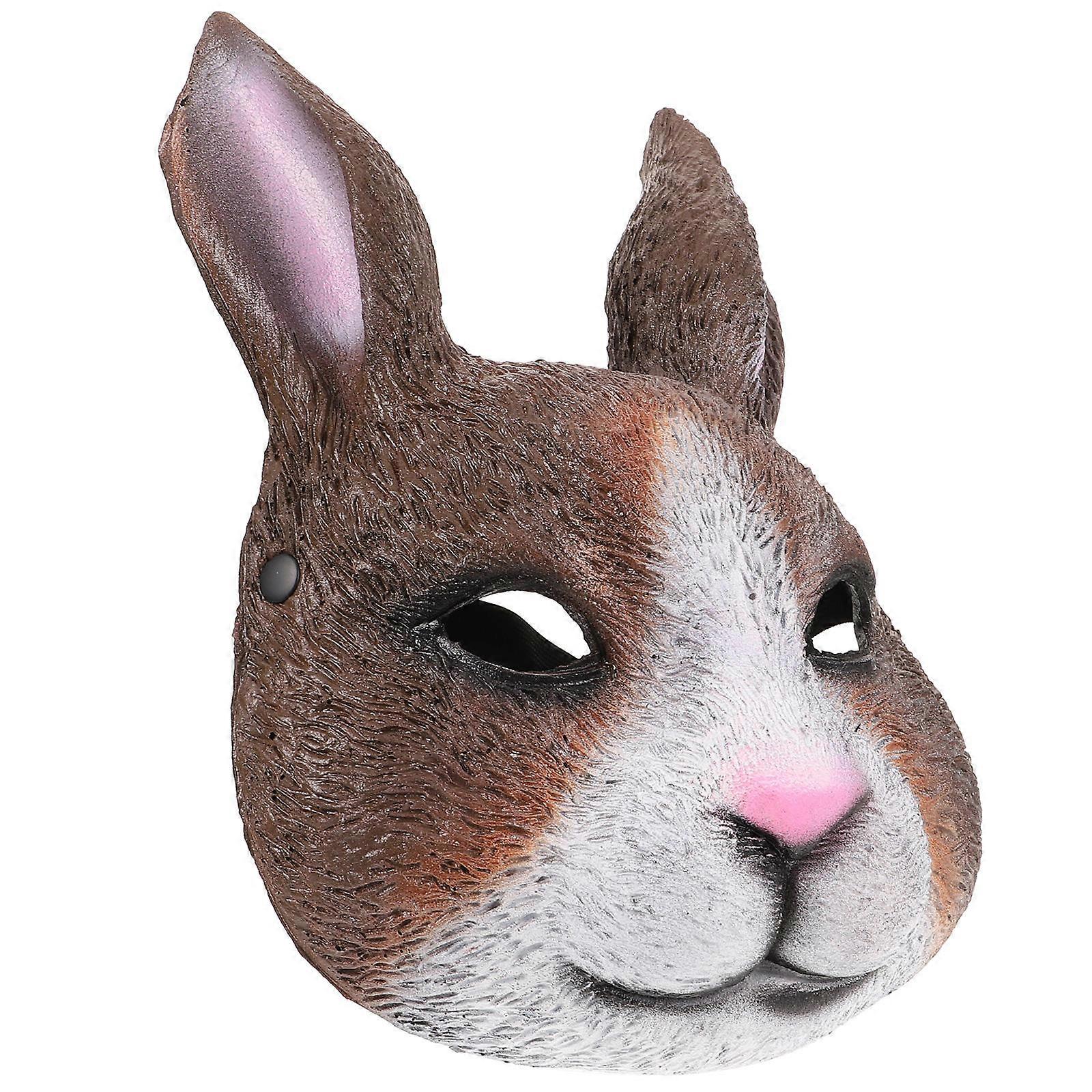 Rabbit Pattern Face Mask Easter Decorative Mask for Decor 1Pcs
