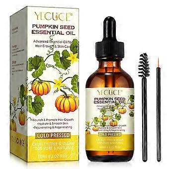Pumpkin Seed Oil for Hair 60ml, ColdPressed Pure Natural Carrier Oil for Dry Damaged Hair Repair & Skin Hydration