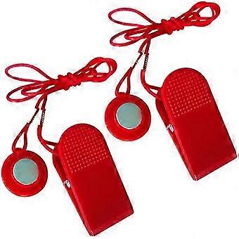 2-Piece Safety Switch for Treadmills, Magnetic Safety Key for Treadmills, Emergency Stop Accessory for Most Treadmills