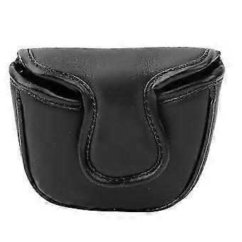 Golf Mallet Putter Cover, PU Golf Wood Club Headcovers, Magic Tape Golf Club Protector Fit compatible with Most Brands(Black)