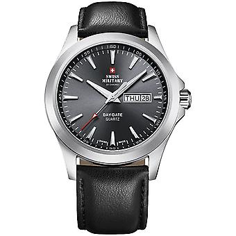 Swiss military chrono Quartz Analog Man Watch with Cowskin Bracelet SMP36040.08