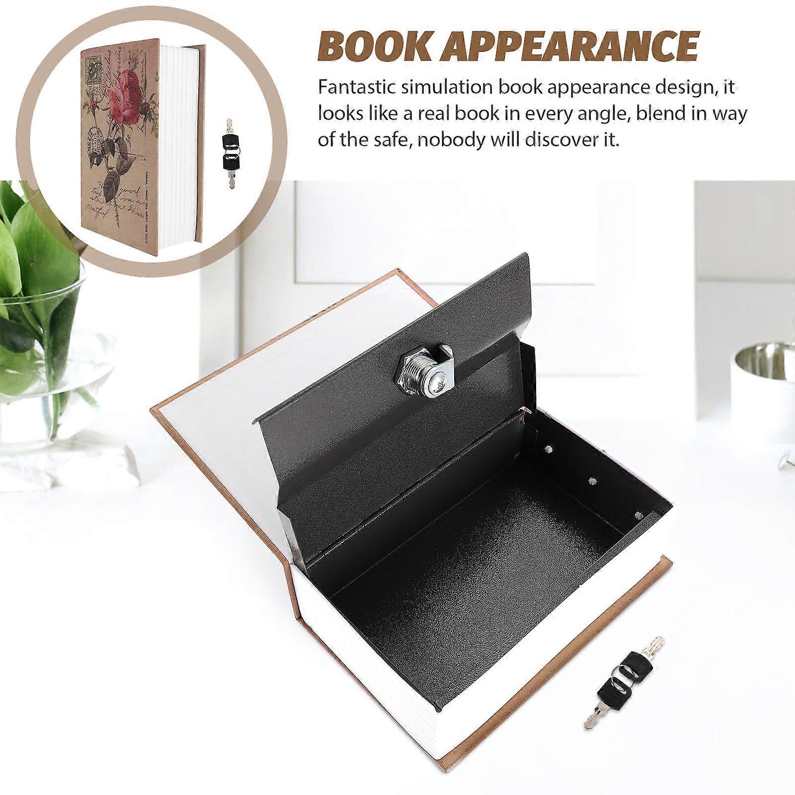 Secret Book Safe Box for Storage Use Featuring Retro Style Pattern in