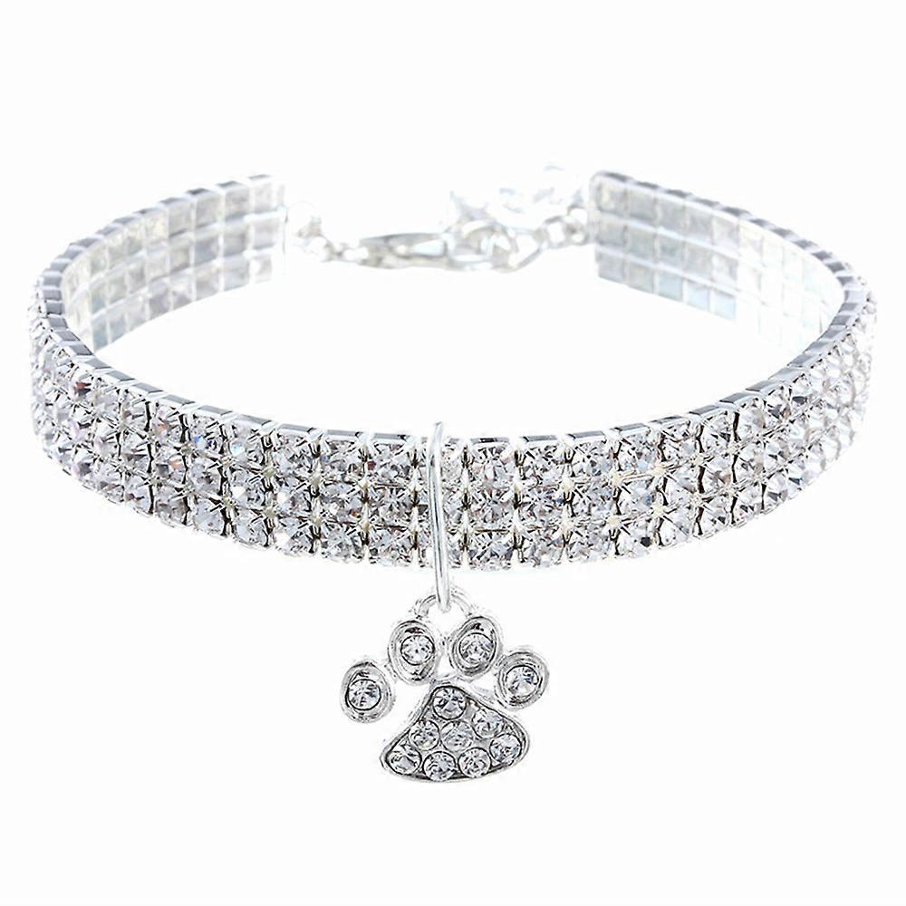 Adjustable Elastic Crystal Pet Chain