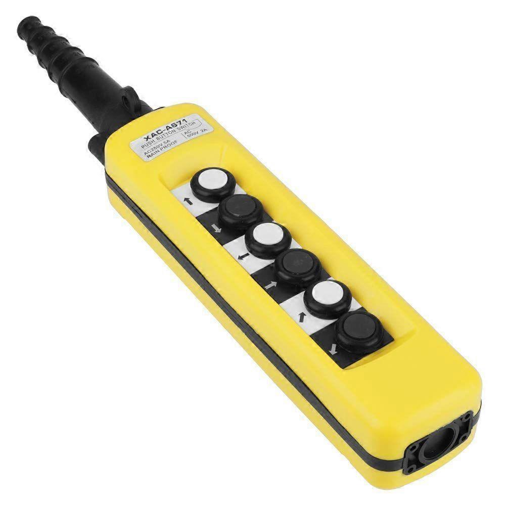 6-Button Crane Hoist Push Button Switch, Pendant Control Station
