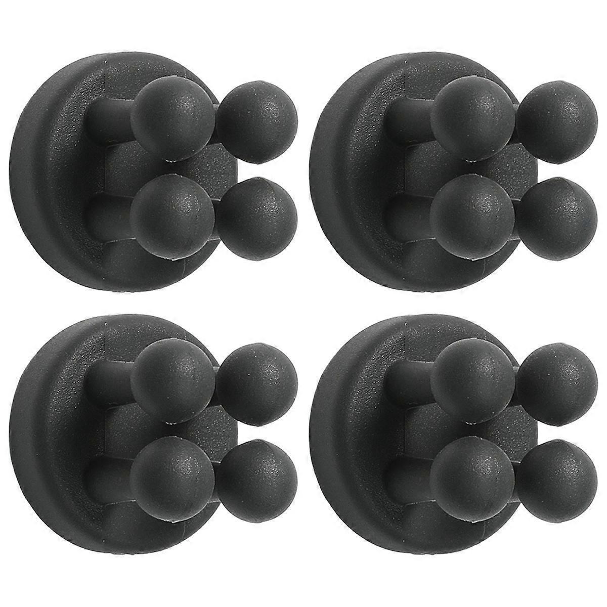 4Pcs Silicone Toothbrush Holders - Multi-Function Self Adhesive Wall Mounted Hooks compatible with Hanging Ke B