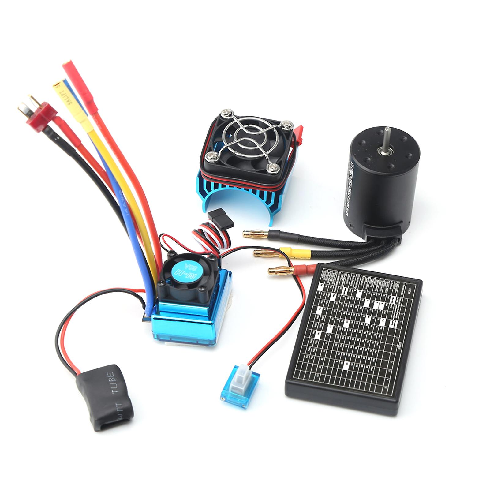 Brushless Motor 3900kv With 80a Brushless Esc Heat Sink Programming Card
