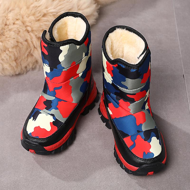 Kids Snow Boots Boys Girls Winter Waterproof Slip Resistant Cold