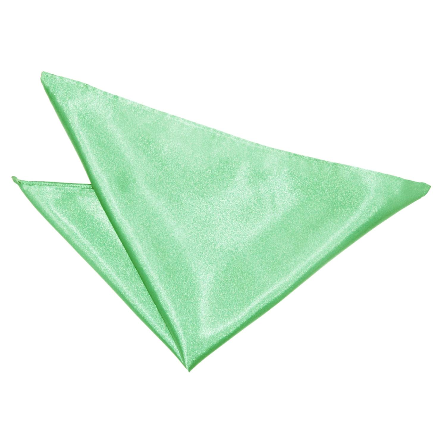 Mint Green Plain Satin Pocket Square