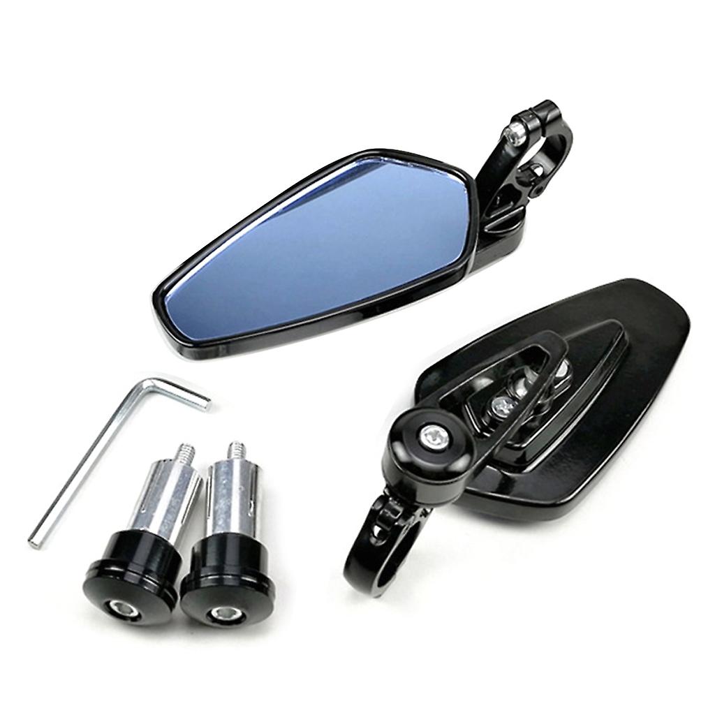 2pcs Universal Motorcycle Rear View Handlebar Side Reflector Mirror Adjustable