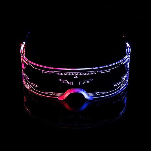 Futuristic electronic sun protection glasses