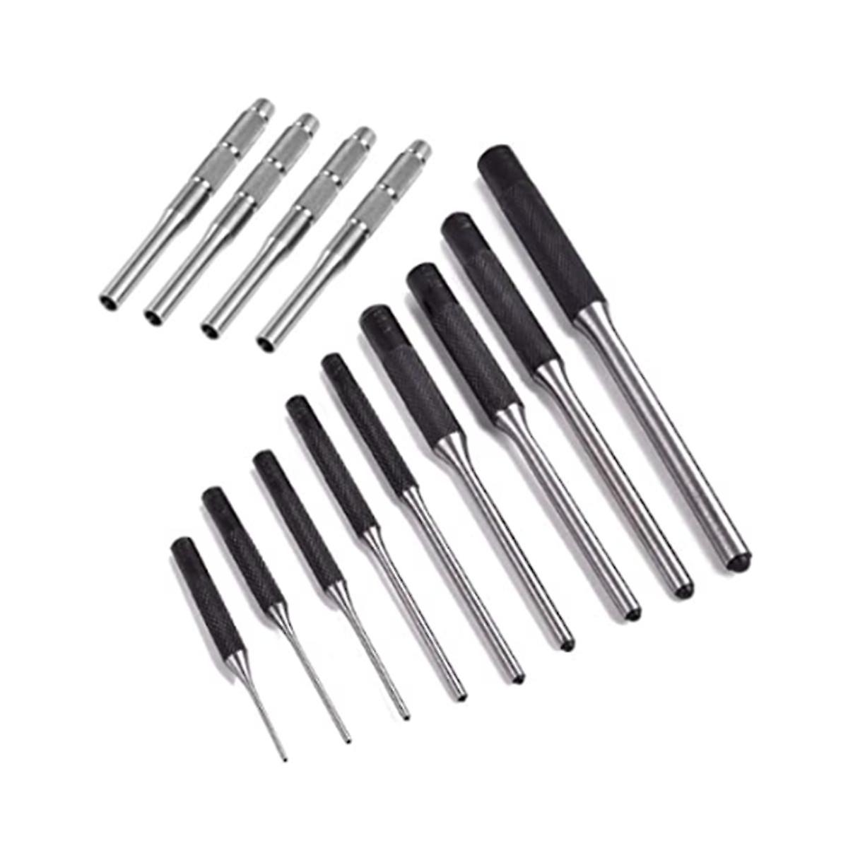 13 Pieces Roll Pin Punch Hollow End Punch Tool Mechanics Removing Repair Tool with Carry Case Steel