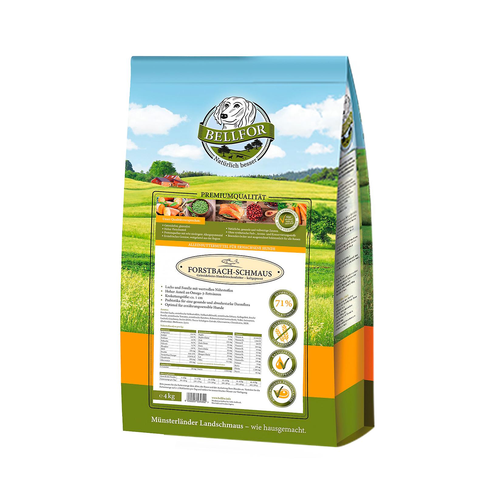 Bellfor Forstbach-Schmaus Kaldpresset laks og ørret tørrfôr uten korn til store hunder