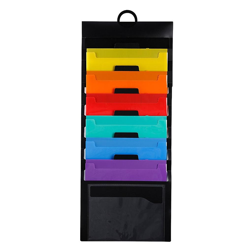 6 Tier File Document Folder Wall Mount Storage Organizer for Magazine Notebook