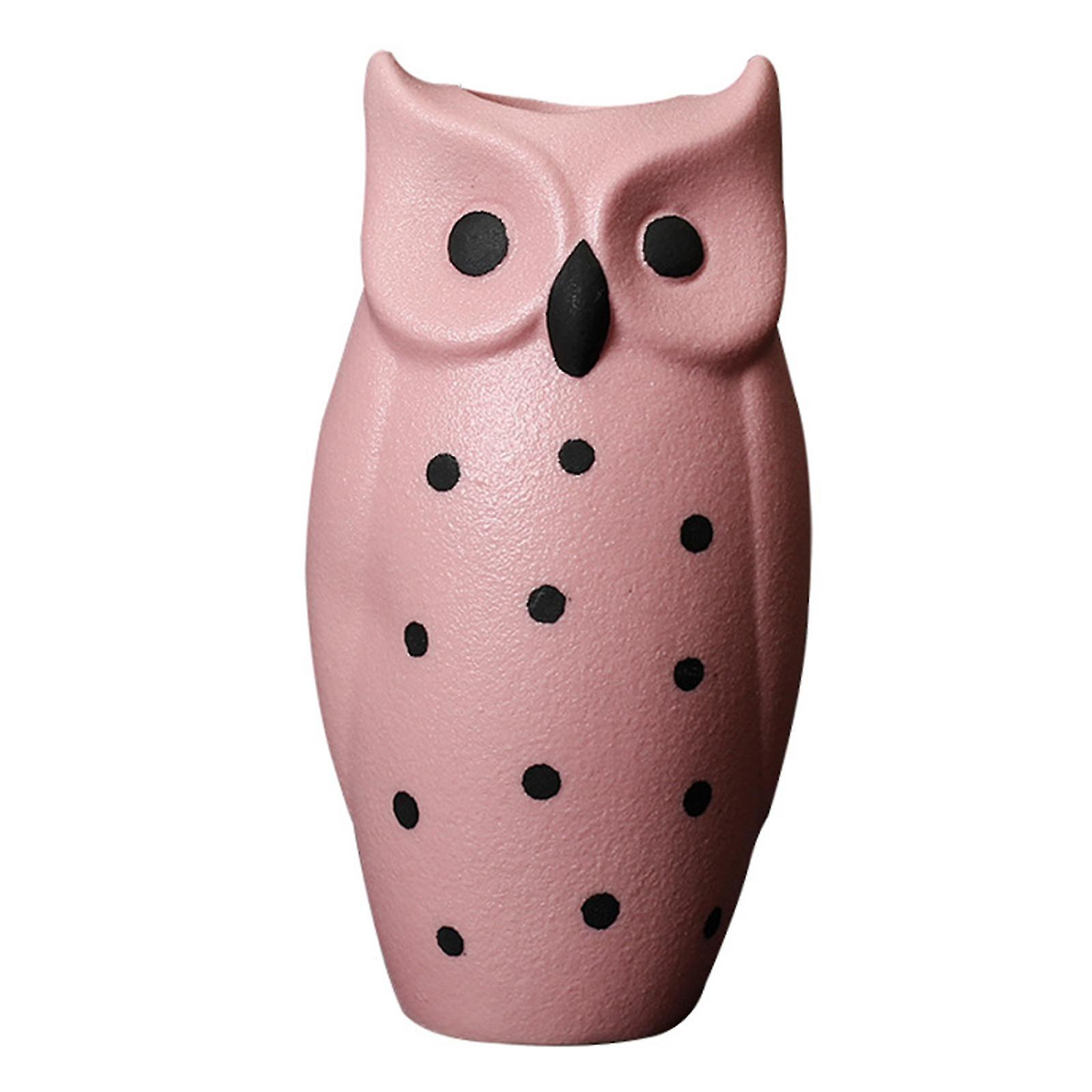 Modern Ceramic Owl Vase for Home or Office Decor