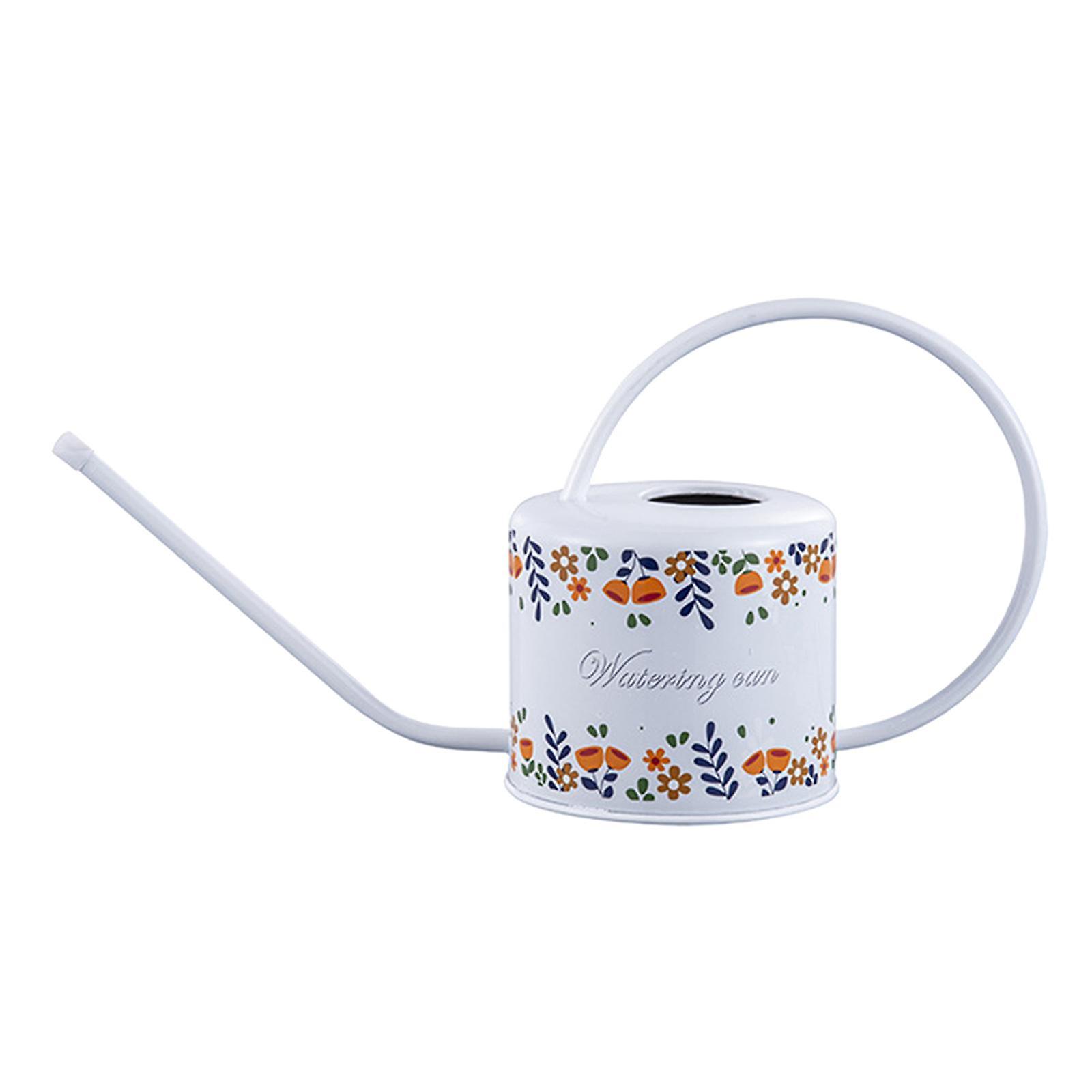 Long Spout Watering Can Printing Slender Nozzle Watering For Gardeners Silver