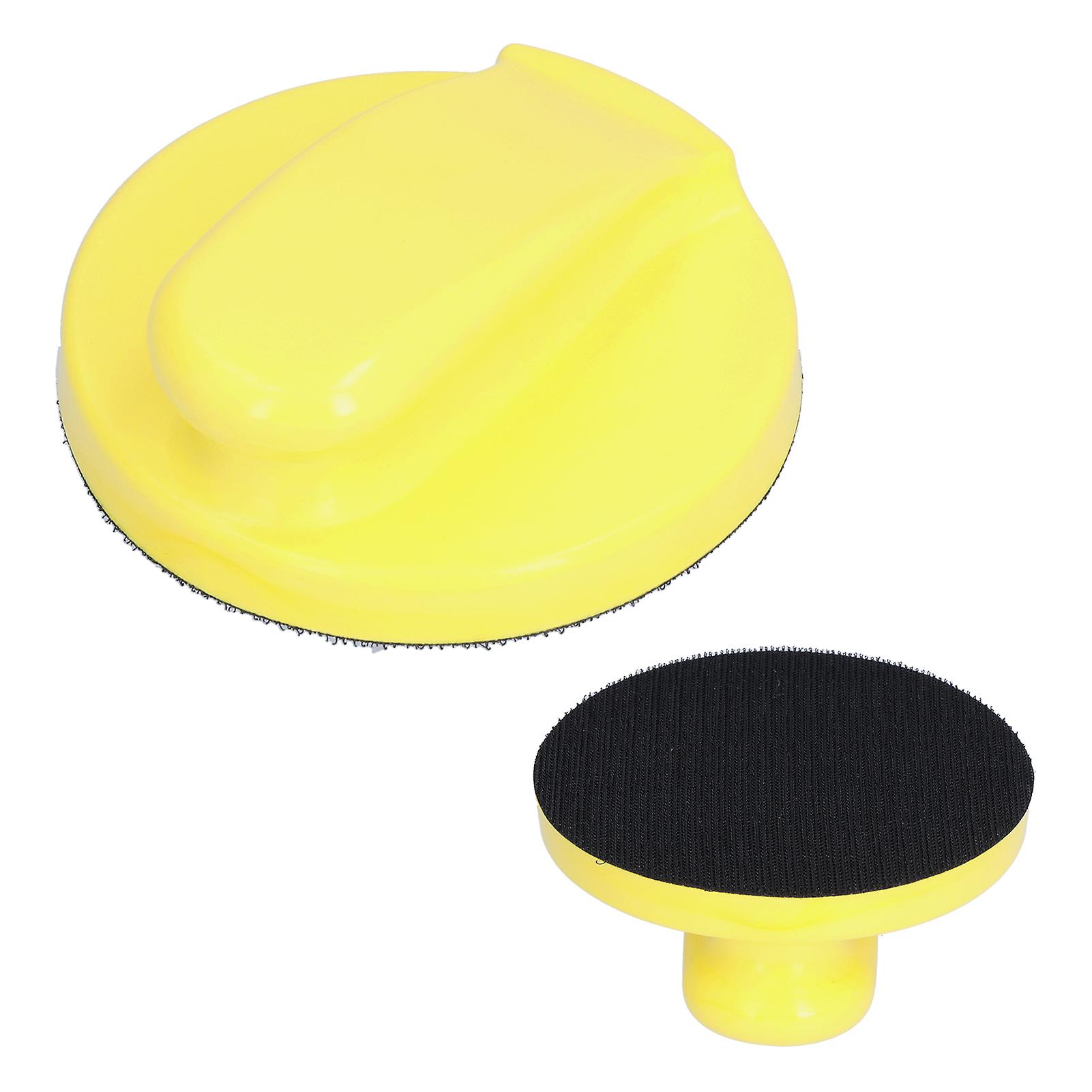 Hand Sanding Block Round Long Handle Hook and Loop Handheld Sanding Pad for HandMade Fine Polishing