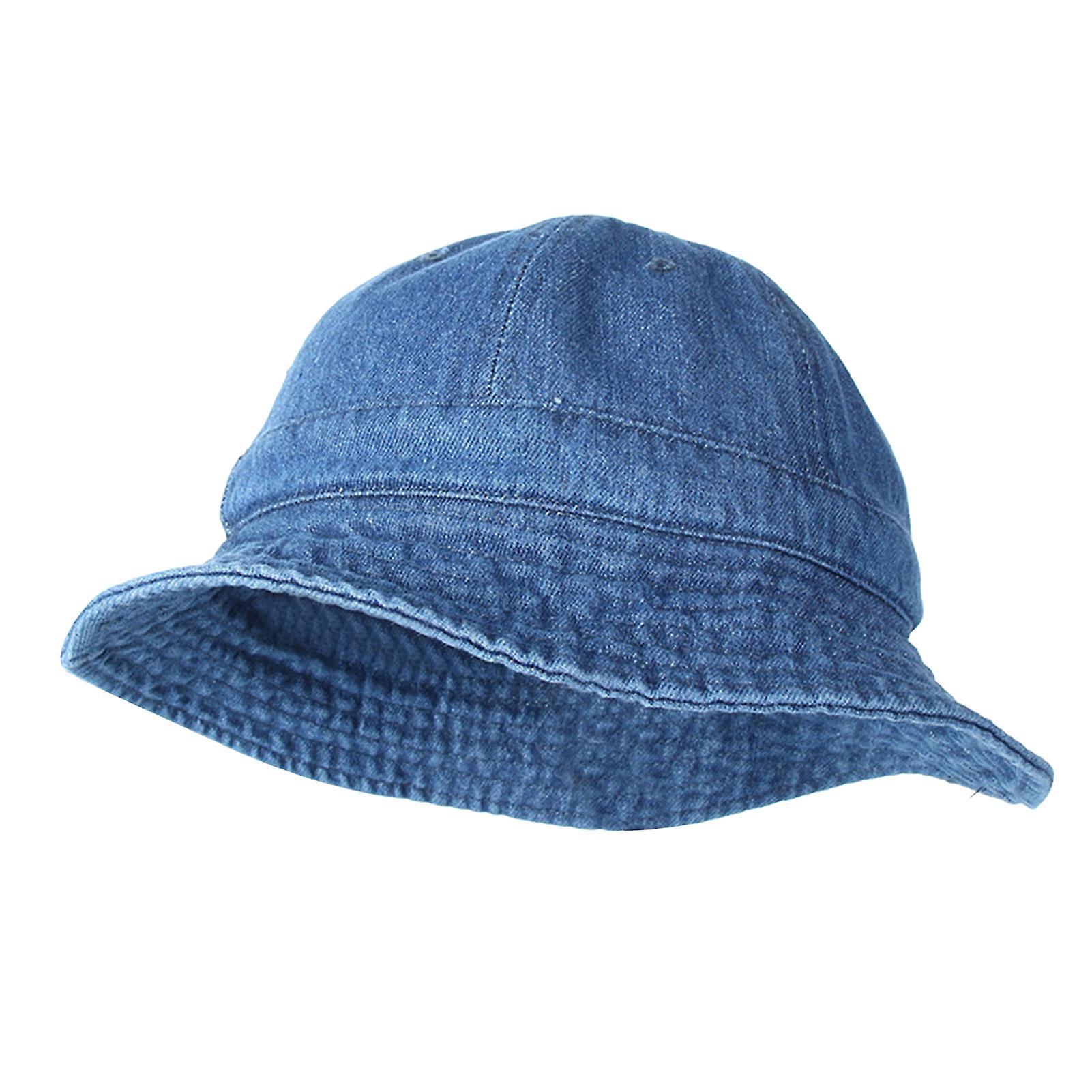 Fisherman Hat Breathable All Match with Rope Sun Protection Flat Top Anti-UV Cowboy Wide Brim Foldable Sun Hat Daily Wear