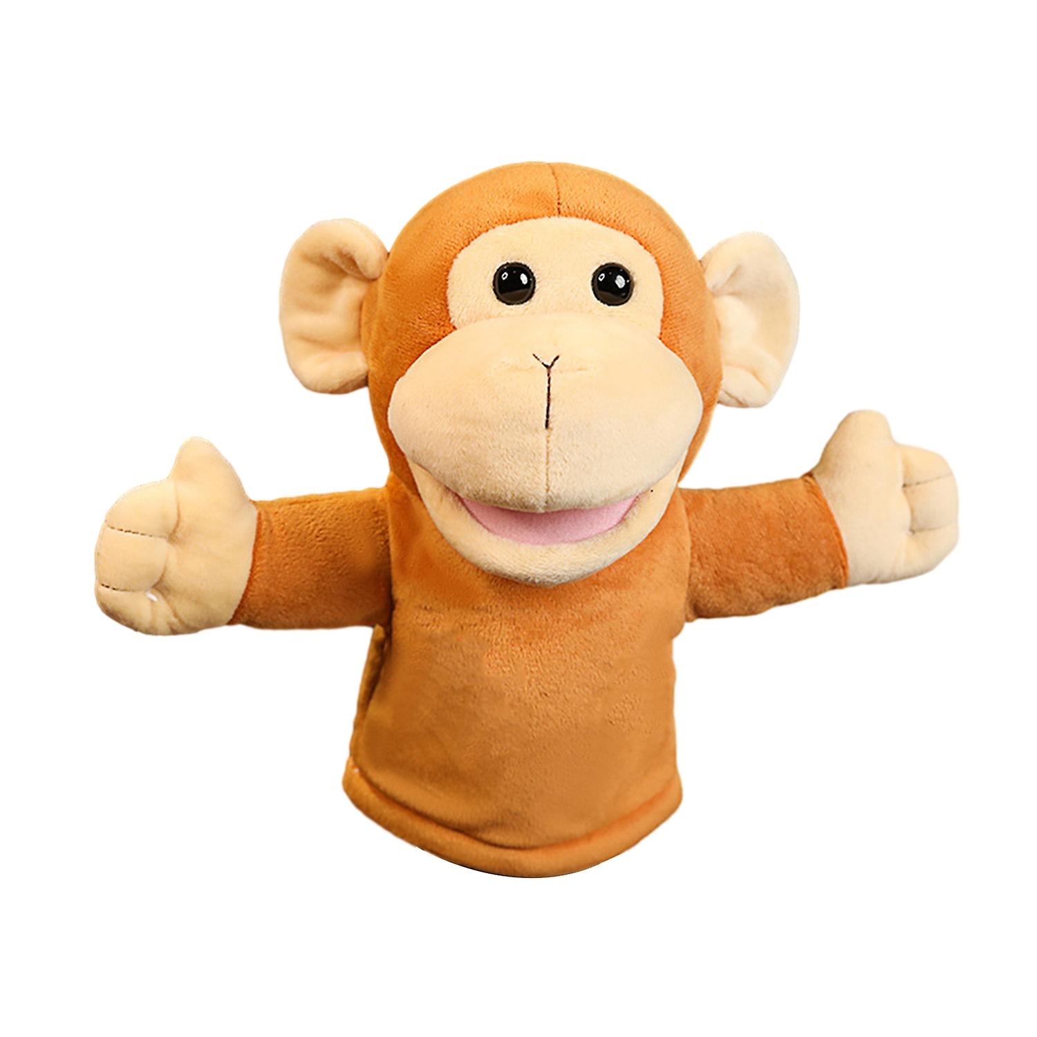 Hand Puppet Good Detail Realistic Funny Expression Cartoon Lion Storytelling Soft Padded Colorfast