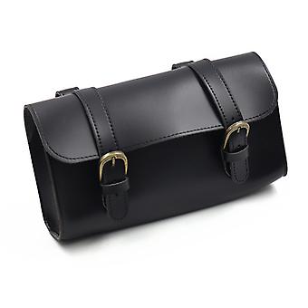 Retro PU couro bicicleta saco dobrável guidão ferramentas de armazenamento de bicicleta acessórios guidão saco de armazenamento