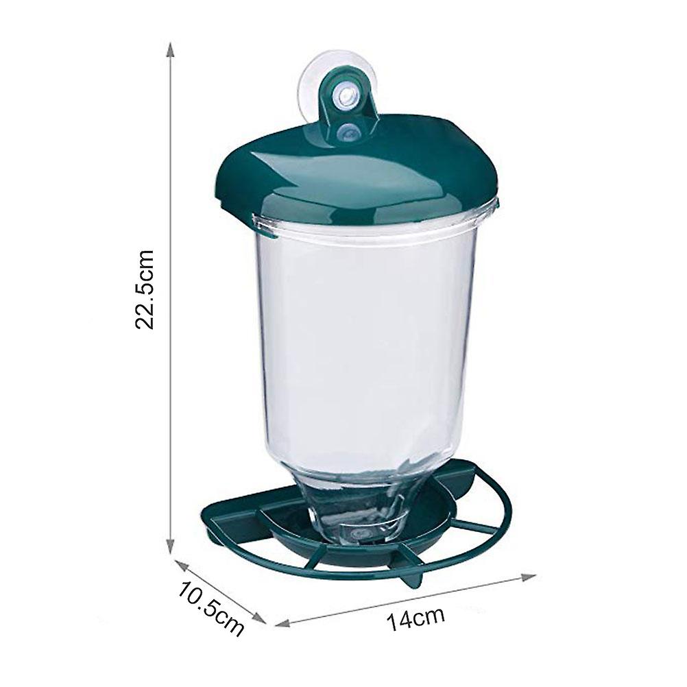 Transparent Bird Feeder Automatic Plastic Bird Feeder with Suction Cups